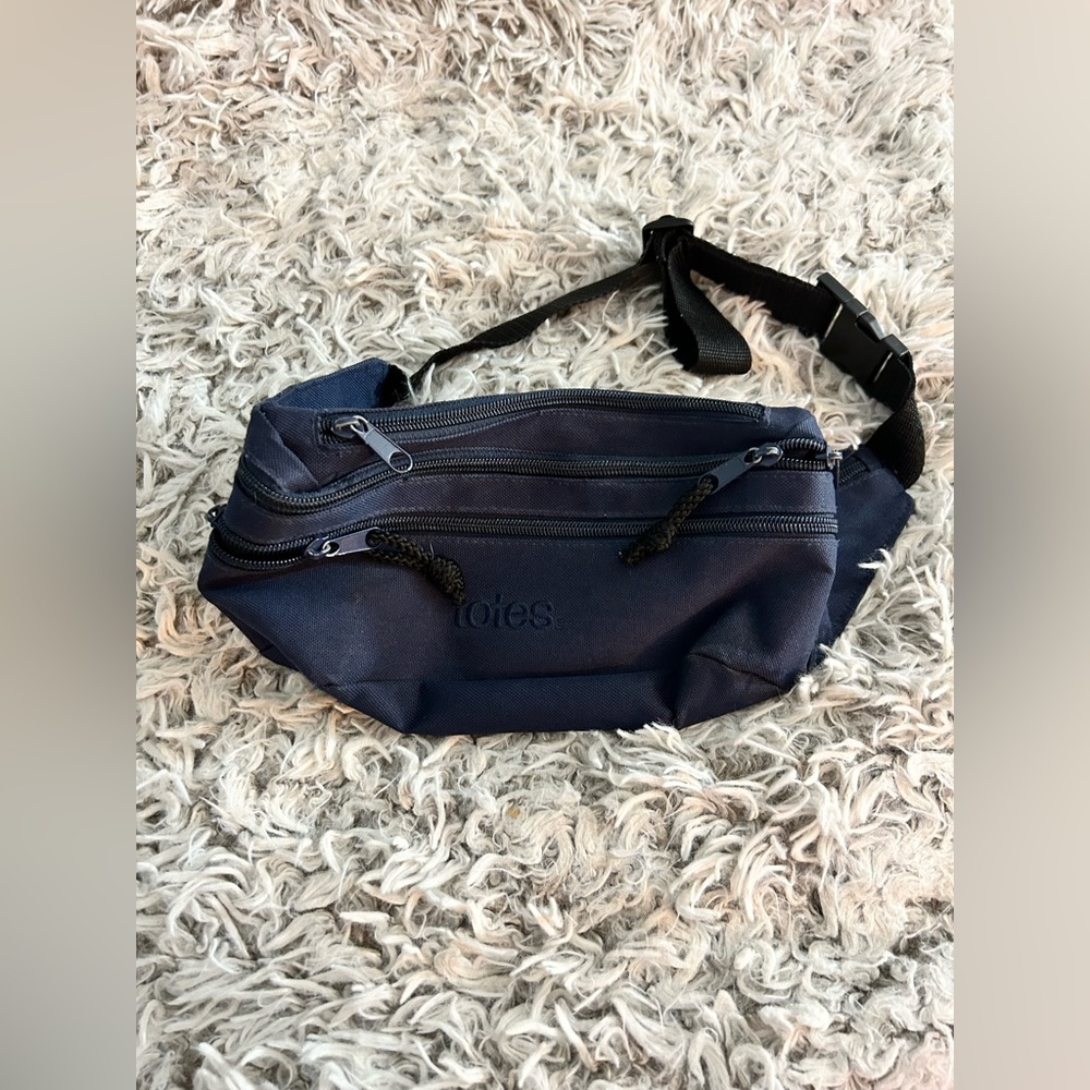 Fanny Pack, 5 outside zipper pockets, Navy Blue, Totes